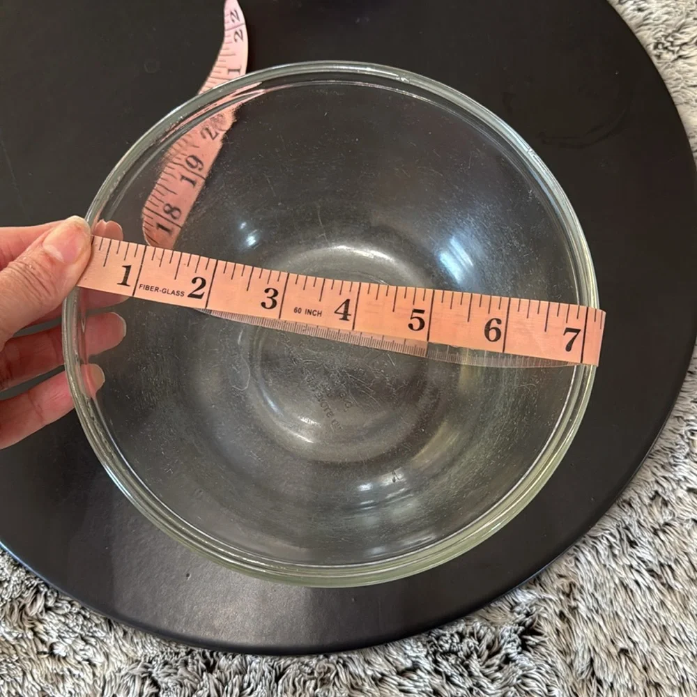 Anchor Hocking 1.5 Quart 1057 Clear Glass‎ Mixing Bowl 7” Oven Microwave Safe
